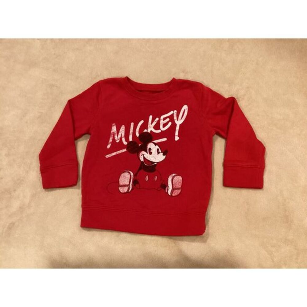 Disney Jumping Beans Size 2T crewneck fleece with vintage Mickey Mouse logo